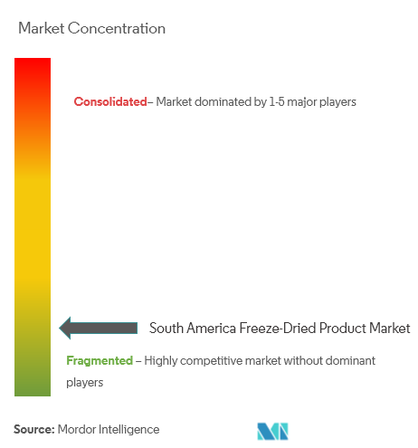 Productos liofilizados de América del SurConcentración del Mercado