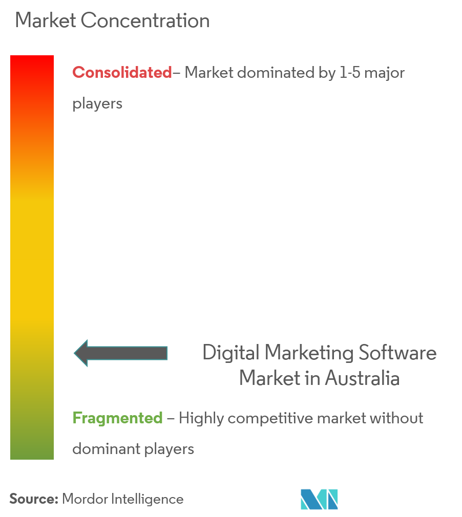 オーストラリアのデジタルマーケティングソフトウェア市場市場集中度