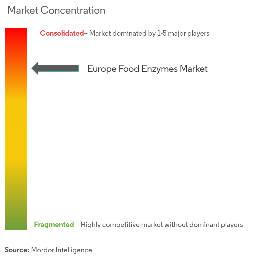 Enzimas alimentarias de EuropaConcentración del Mercado