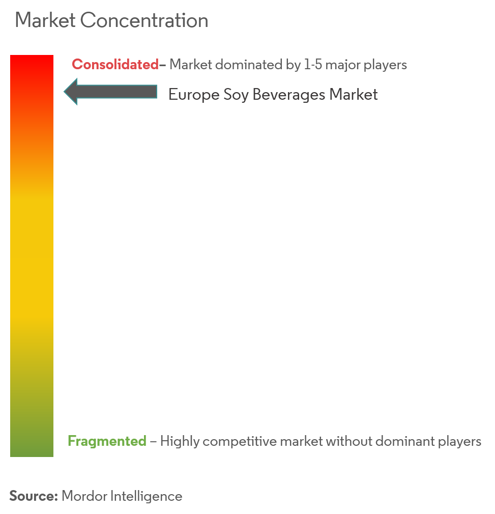 ヨーロッパの大豆飲料市場集中度