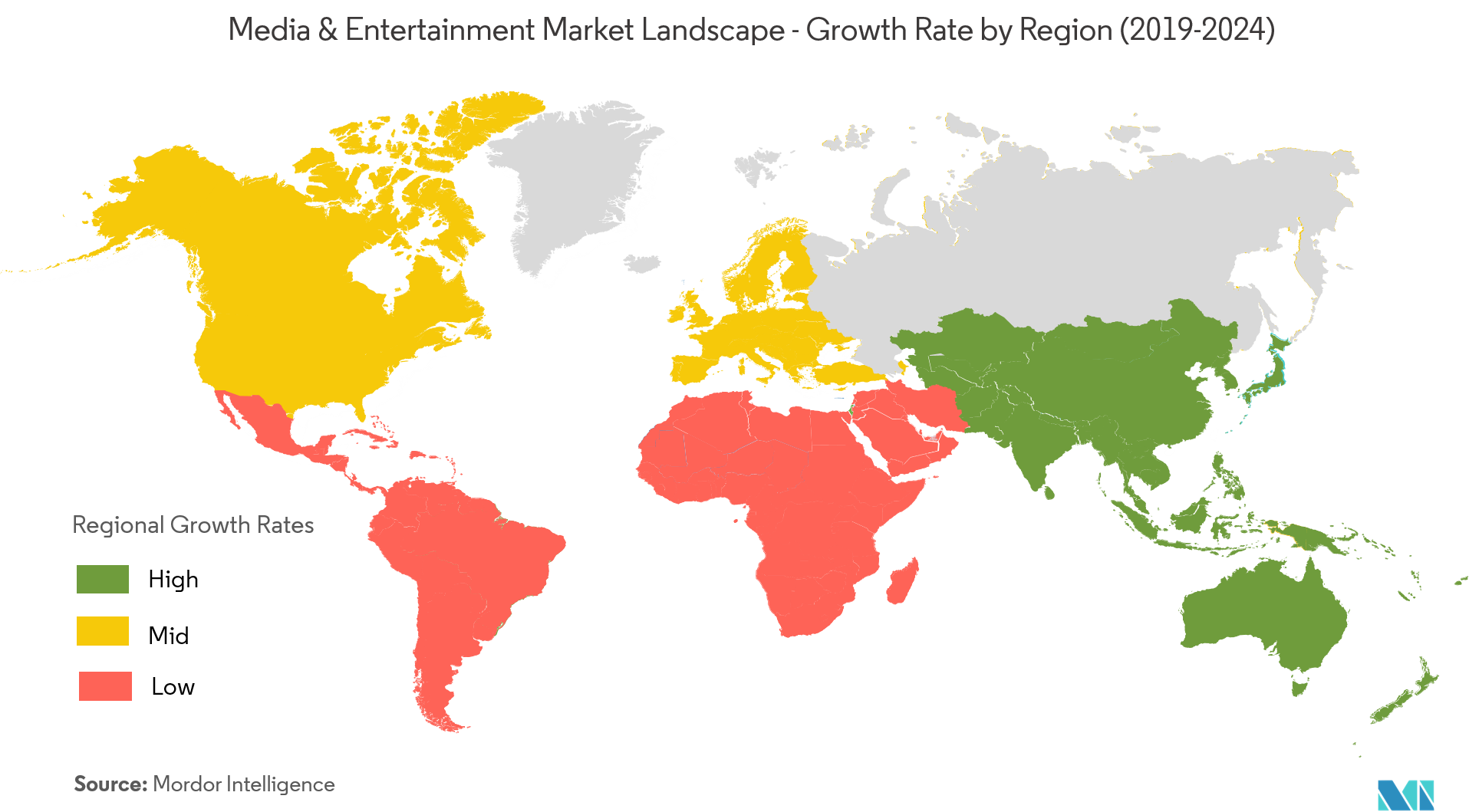 Media & Entertainment Market Landscape Growth by Region