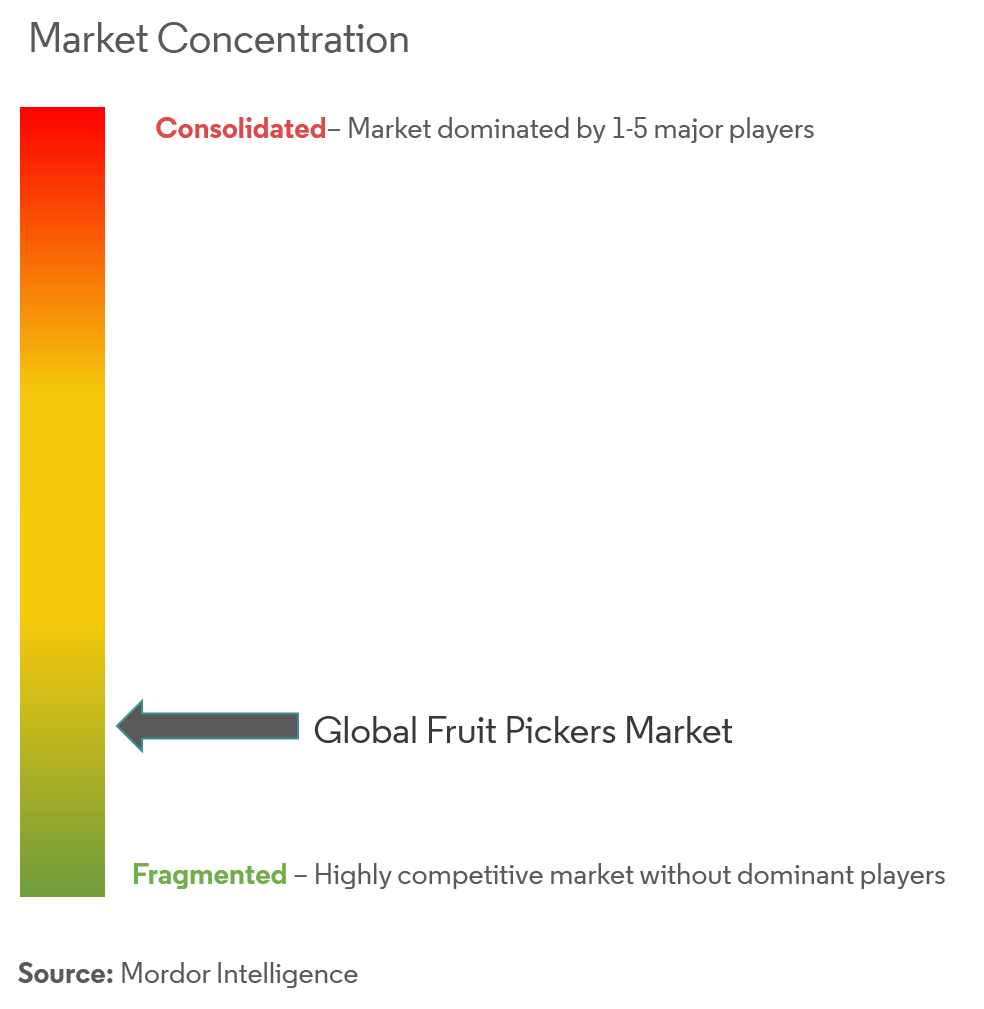 Recolector de frutas globalConcentración del Mercado